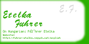 etelka fuhrer business card